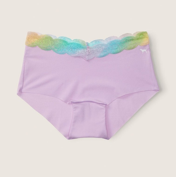 Victoria Secret- Lilac & Multi-color Ombre Lace Trim Bikini Hipster-L - Picture 1 of 4